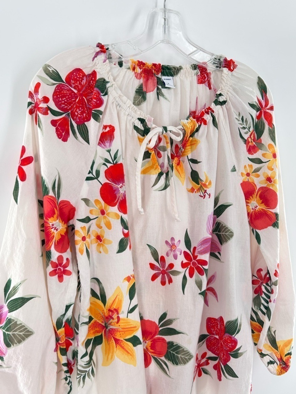 Old Navy Cotton Floral Blouse Medium - Picture 4 of 14